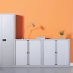 DAMS Bisley systems storage low tambour cupboard-33411