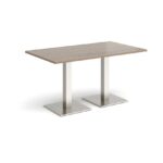 DAMS Brescia rectangular dining table with flat square base 1400mm x 800mm-35426