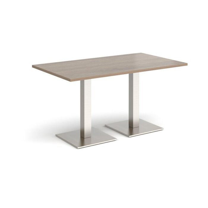DAMS Brescia rectangular dining table with flat square base 1400mm x 800mm-35426