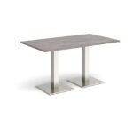 DAMS Brescia rectangular dining table with flat square base 1400mm x 800mm-35427