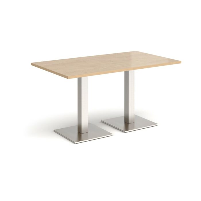 DAMS Brescia rectangular dining table with flat square base 1400mm x 800mm-35428