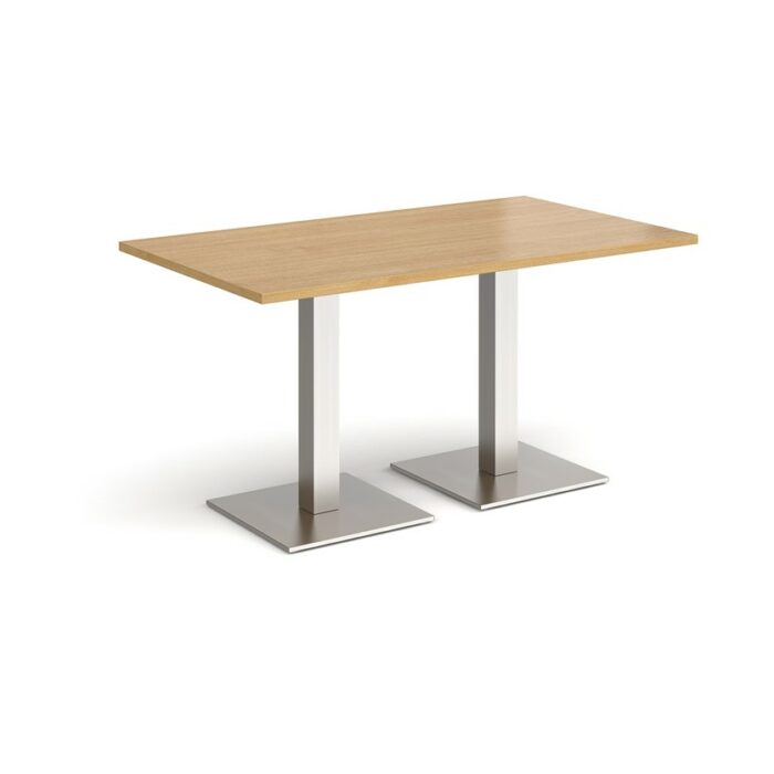DAMS Brescia rectangular dining table with flat square base 1400mm x 800mm-35425