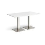 DAMS Brescia rectangular dining table with flat square base 1400mm x 800mm-35423