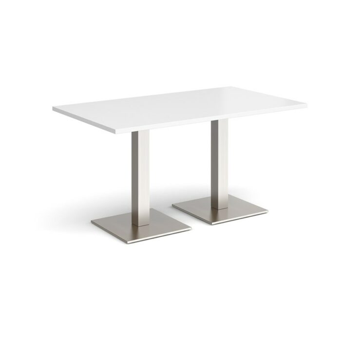 DAMS Brescia rectangular dining table with flat square base 1400mm x 800mm-35423
