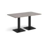 DAMS Brescia rectangular dining table with flat square base 1400mm x 800mm-35419