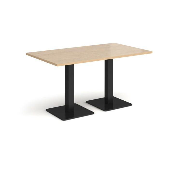 DAMS Brescia rectangular dining table with flat square base 1400mm x 800mm-35421