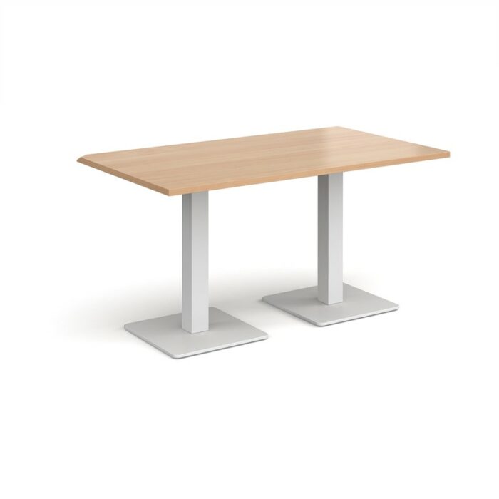 DAMS Brescia rectangular dining table with flat square base 1400mm x 800mm-35439