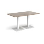 DAMS Brescia rectangular dining table with flat square base 1400mm x 800mm-35440