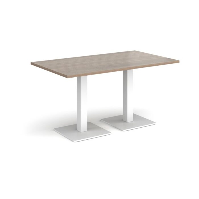 DAMS Brescia rectangular dining table with flat square base 1400mm x 800mm-35440