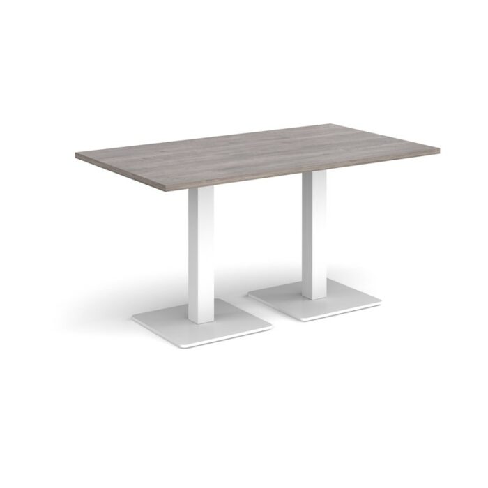DAMS Brescia rectangular dining table with flat square base 1400mm x 800mm-35442