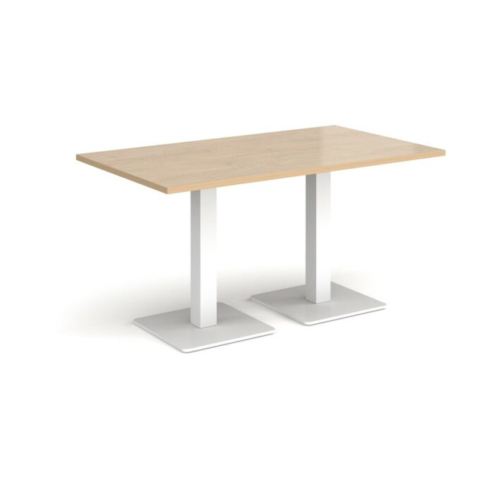 DAMS Brescia rectangular dining table with flat square base 1400mm x 800mm-35441