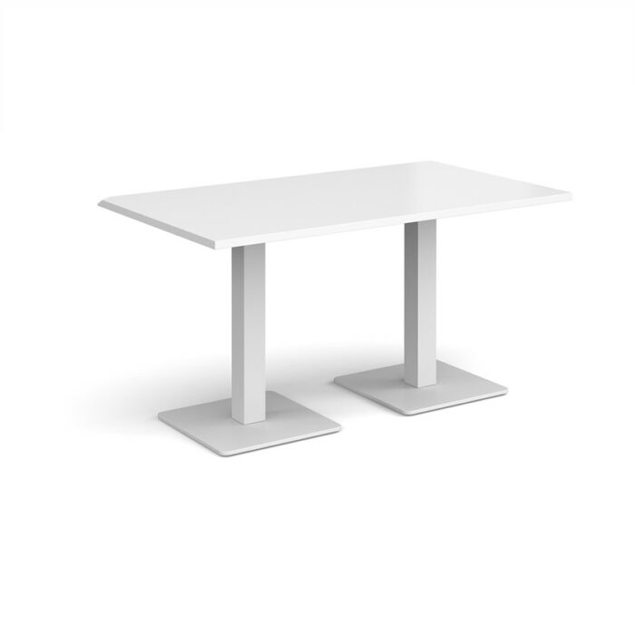 DAMS Brescia rectangular dining table with flat square base 1400mm x 800mm-35437