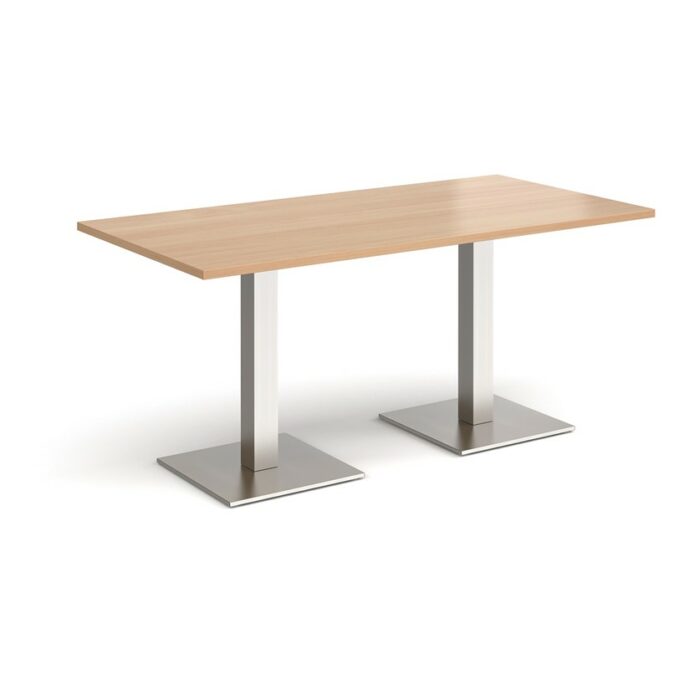 DAMS Brescia rectangular dining table with flat square base 1600mm x 800mm-35470