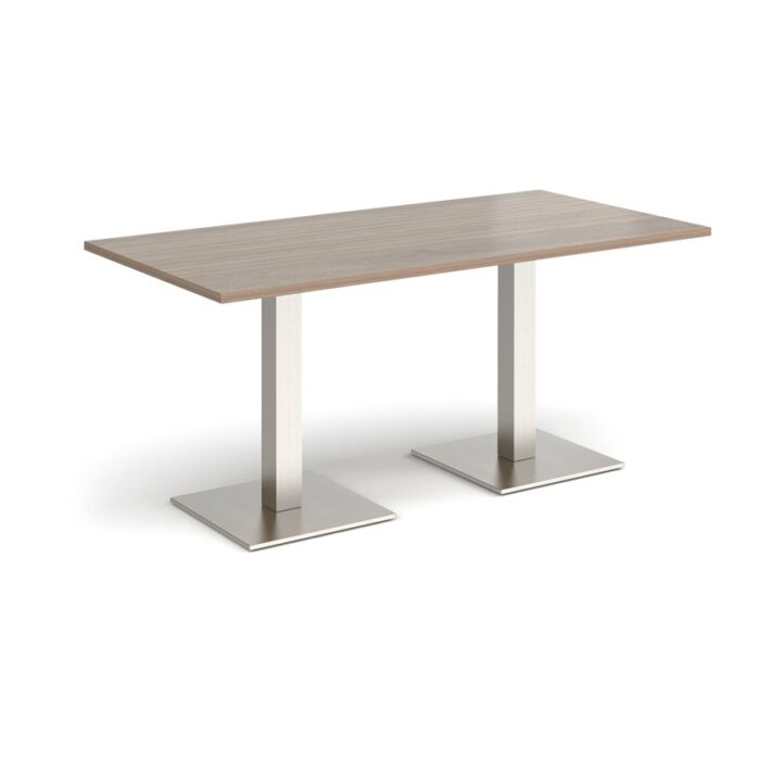 DAMS Brescia rectangular dining table with flat square base 1600mm x 800mm-35472