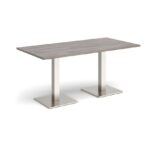DAMS Brescia rectangular dining table with flat square base 1600mm x 800mm-35468