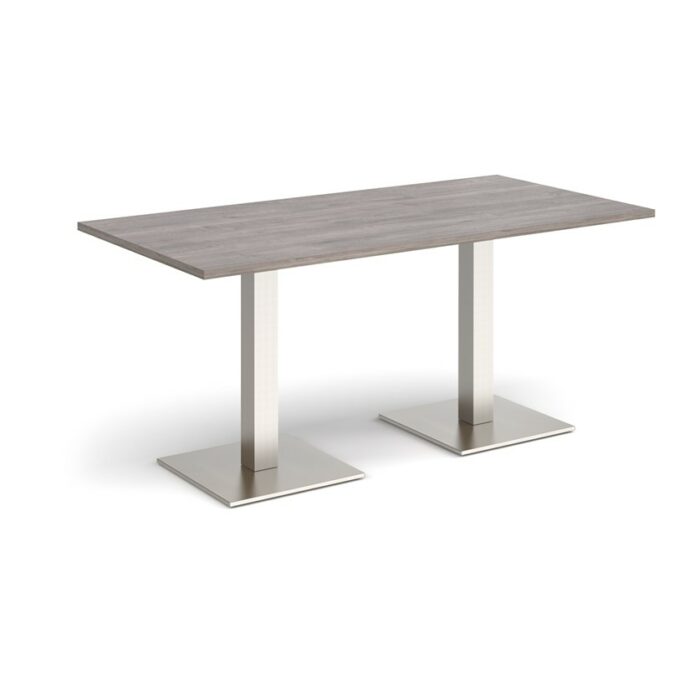 DAMS Brescia rectangular dining table with flat square base 1600mm x 800mm-35468