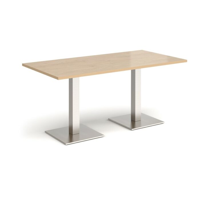 DAMS Brescia rectangular dining table with flat square base 1600mm x 800mm-35469