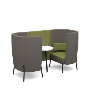 DAMS Tilly 2 person high back meeting booth with table - made to order-0