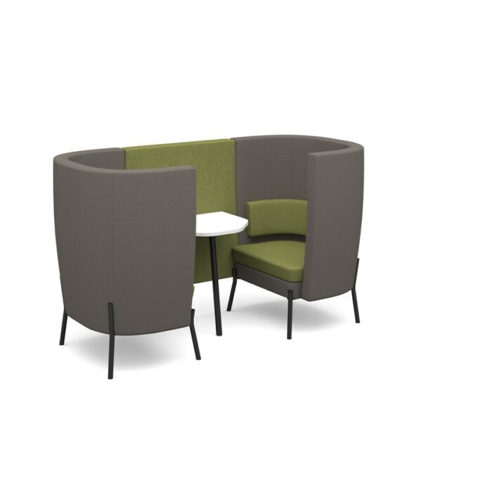 DAMS Tilly 2 person high back meeting booth with table - made to order-0