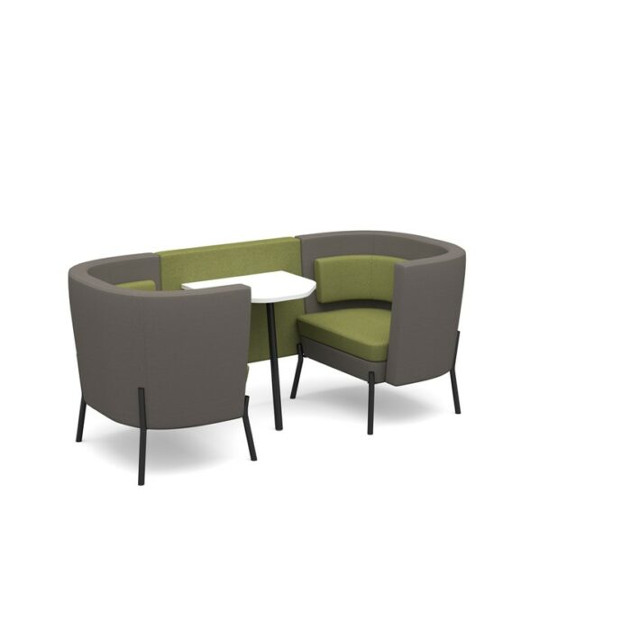 DAMS Tilly 2 person low back meeting booth with table - made to order-0