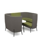 DAMS Tilly 4 person high back meeting booth with table - made to order-0