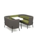 DAMS Tilly 4 person low back meeting booth with table - made to order-0