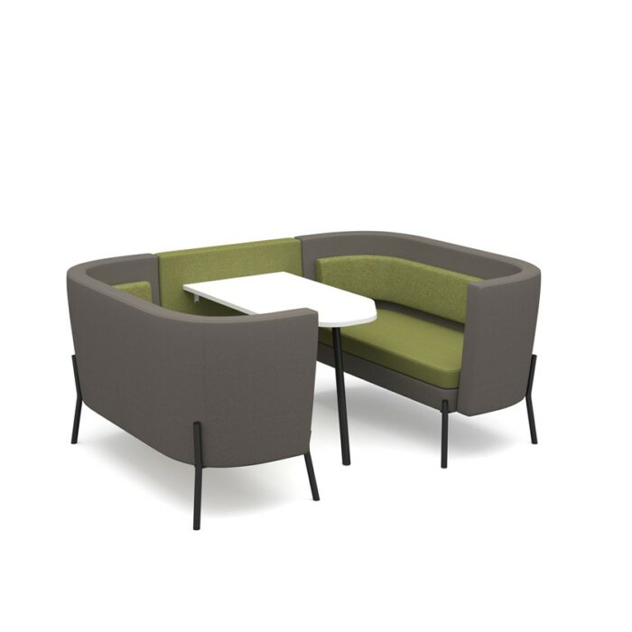 DAMS Tilly 4 person low back meeting booth with table - made to order-0