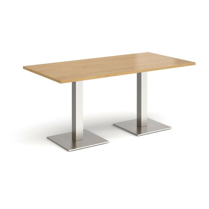 DAMS Brescia rectangular dining table with flat square base 1600mm x 800mm-35471