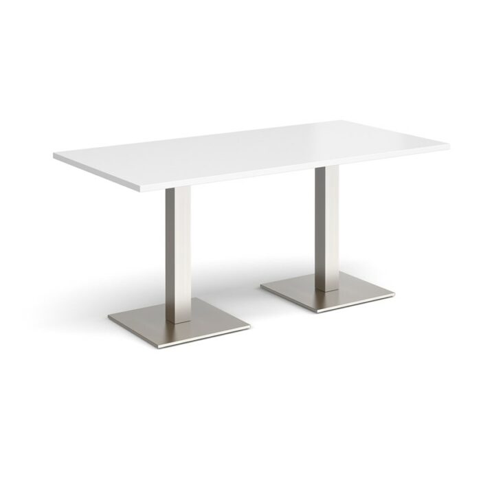 DAMS Brescia rectangular dining table with flat square base 1600mm x 800mm-35467