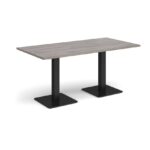 DAMS Brescia rectangular dining table with flat square base 1600mm x 800mm-35464