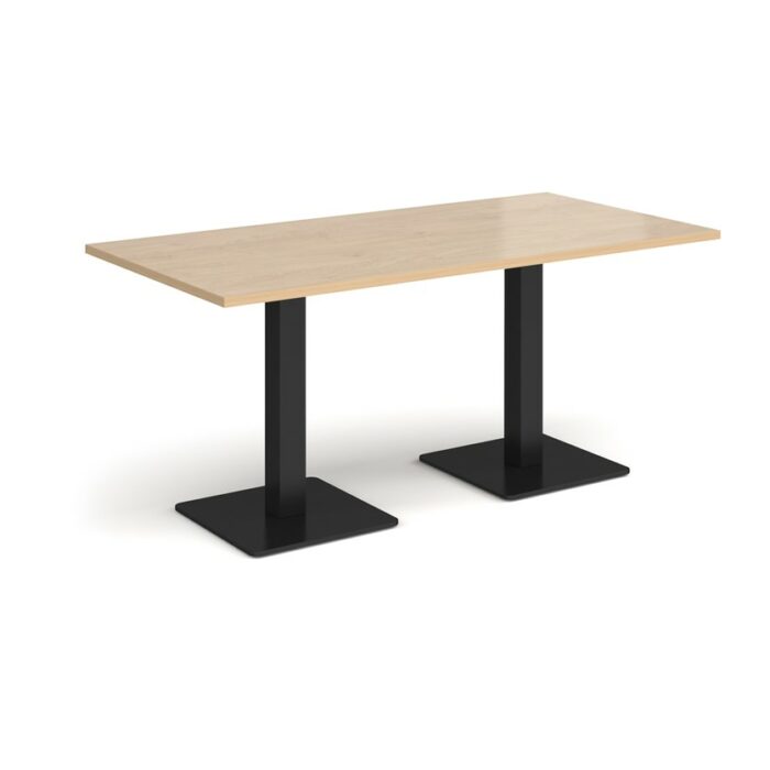 DAMS Brescia rectangular dining table with flat square base 1600mm x 800mm-35466