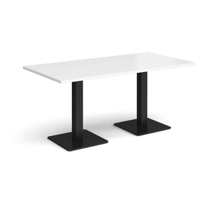 DAMS Brescia rectangular dining table with flat square base 1600mm x 800mm-35462