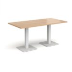 DAMS Brescia rectangular dining table with flat square base 1600mm x 800mm-35477