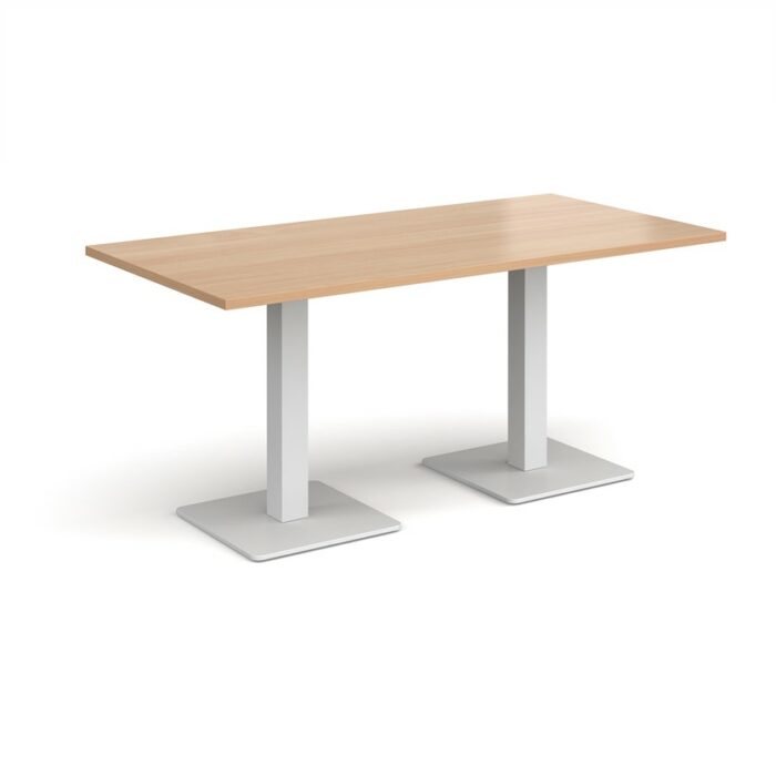 DAMS Brescia rectangular dining table with flat square base 1600mm x 800mm-35477