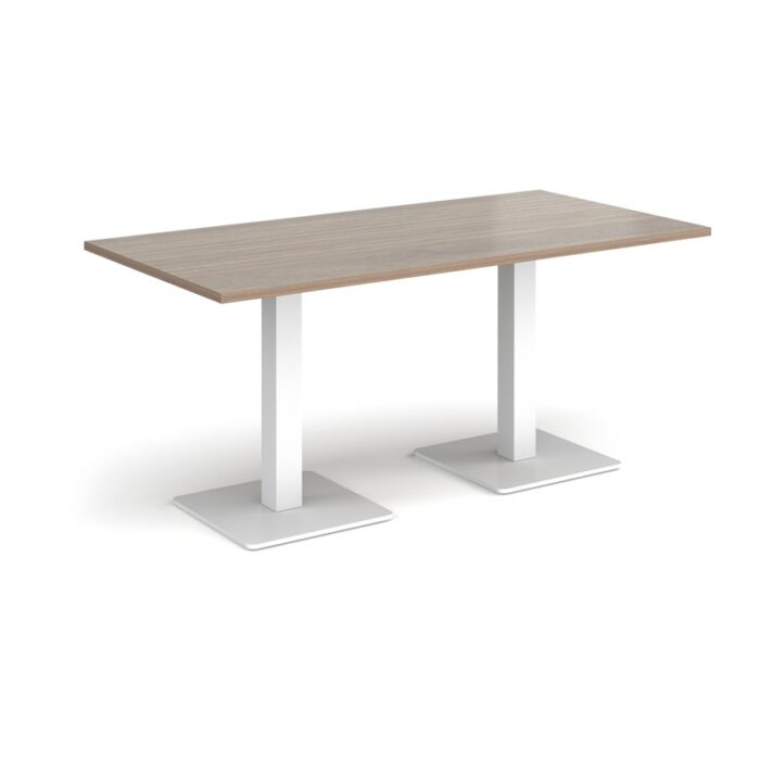 DAMS Brescia rectangular dining table with flat square base 1600mm x 800mm-35478