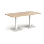 DAMS Brescia rectangular dining table with flat square base 1600mm x 800mm-35476