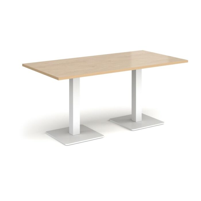 DAMS Brescia rectangular dining table with flat square base 1600mm x 800mm-35476