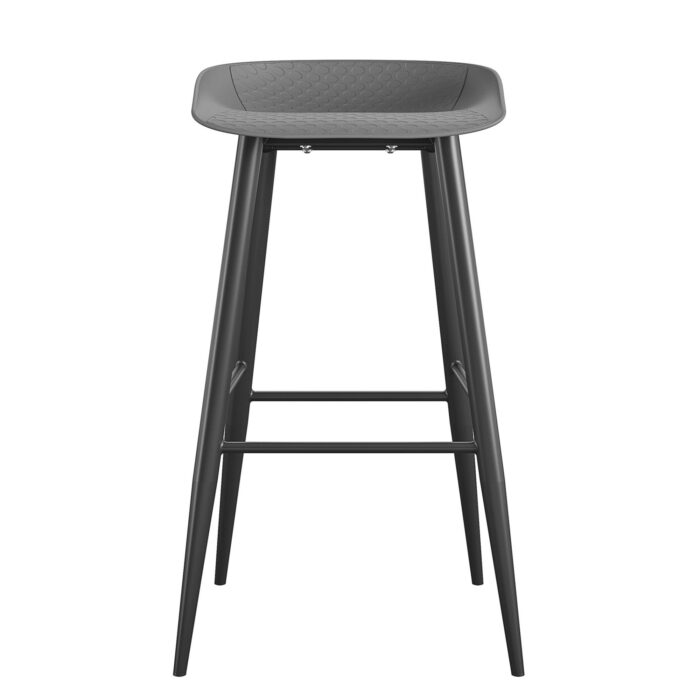 Dorel Novogratz Riley Indoor/Outdoor Bar Stools (2 Pack) - Charcoal Grey -32210