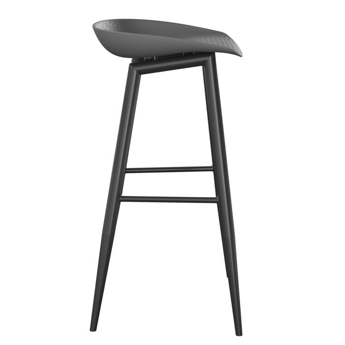 Dorel Novogratz Riley Indoor/Outdoor Bar Stools (2 Pack) - Charcoal Grey -32209