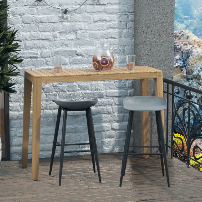 Dorel Novogratz Riley Indoor/Outdoor Bar Stools (2 Pack) - Charcoal Grey -32217