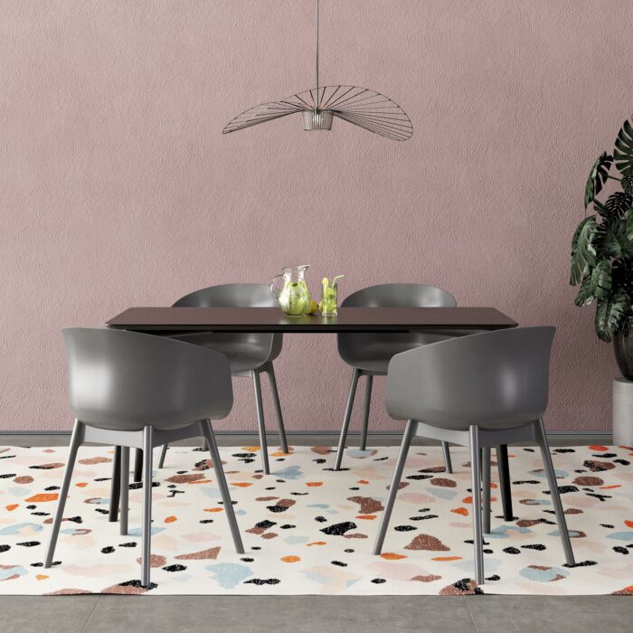 Dorel Novogratz York Indoor/Outdoor XL Dining Chairs (2 Pack) - Charcoal Grey-32228