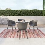 Dorel Novogratz York Indoor/Outdoor XL Dining Chairs (2 Pack) - Charcoal Grey-32229