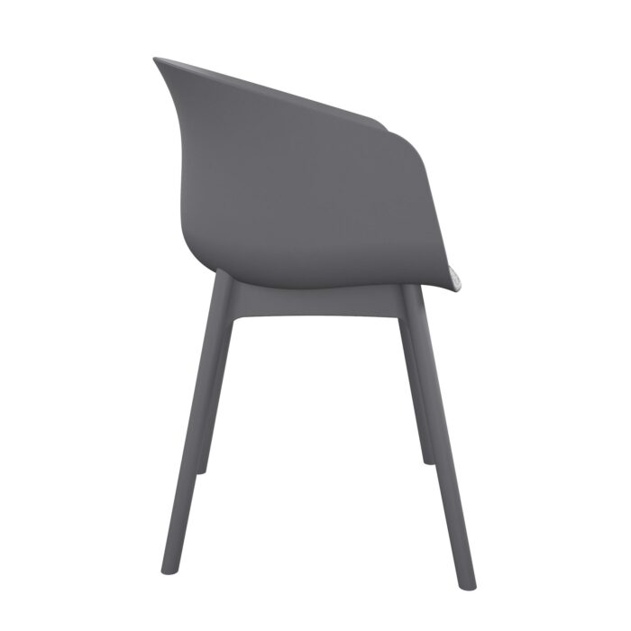 Dorel Novogratz York Indoor/Outdoor XL Dining Chairs (2 Pack) - Charcoal Grey-32218