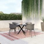 Dorel Novogratz York Indoor/Outdoor XL Dining Chairs (2 Pack) - Charcoal Grey-32230
