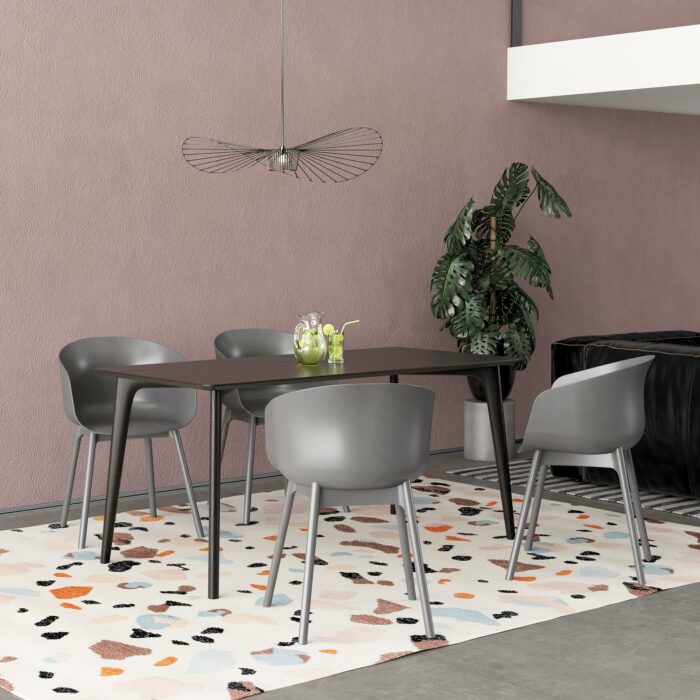 Dorel Novogratz York Indoor/Outdoor XL Dining Chairs (2 Pack) - Charcoal Grey-32227