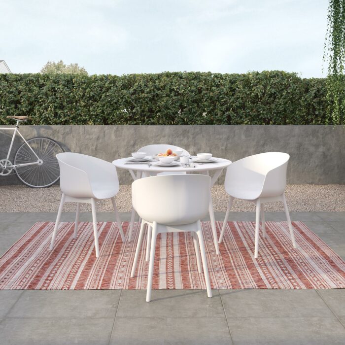 Dorel Novogratz York Indoor/Outdoor XL Dining Chairs (2 Pack) - White-32254