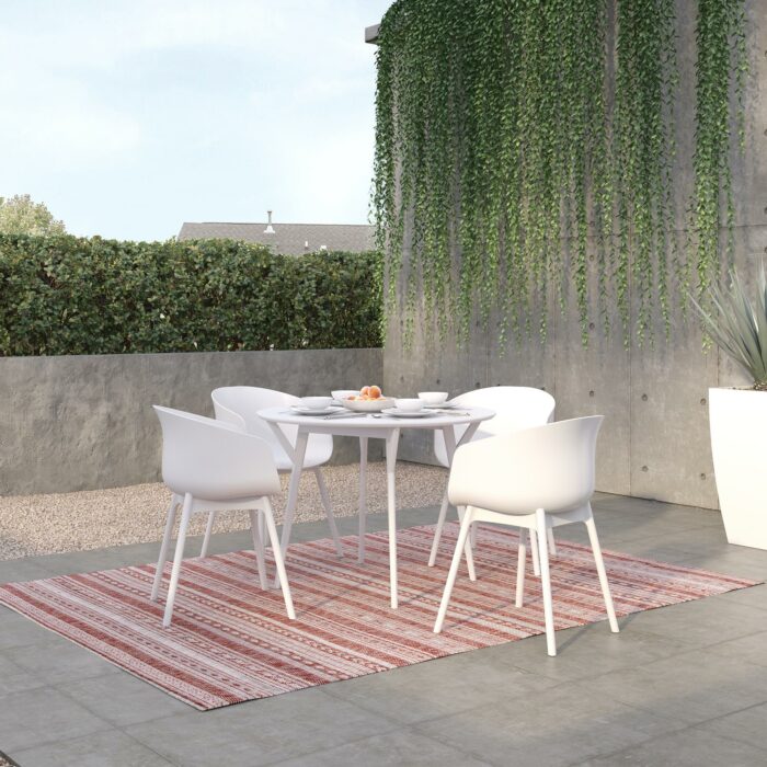 Dorel Novogratz York Indoor/Outdoor XL Dining Chairs (2 Pack) - White-32255