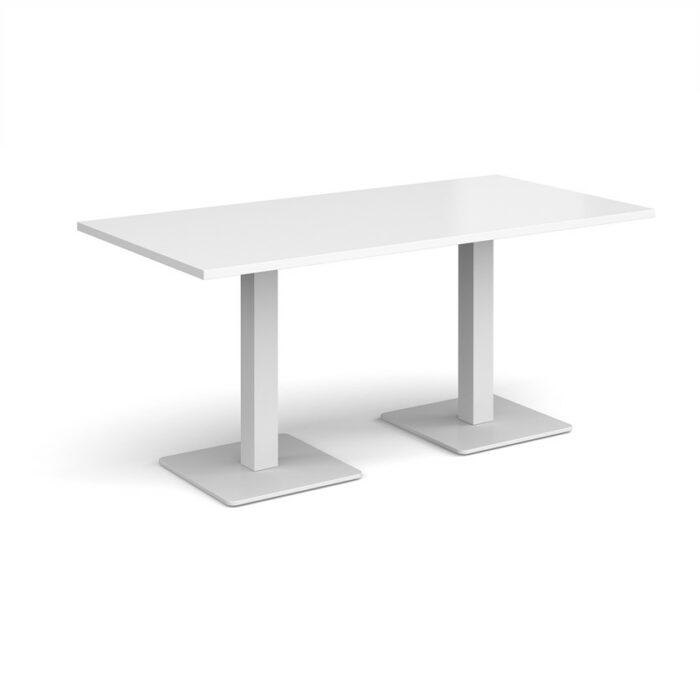DAMS Brescia rectangular dining table with flat square base 1600mm x 800mm-35473