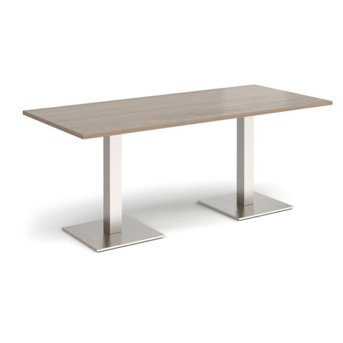 DAMS Brescia rectangular dining table with flat square base 1800mm x 800mm-35506