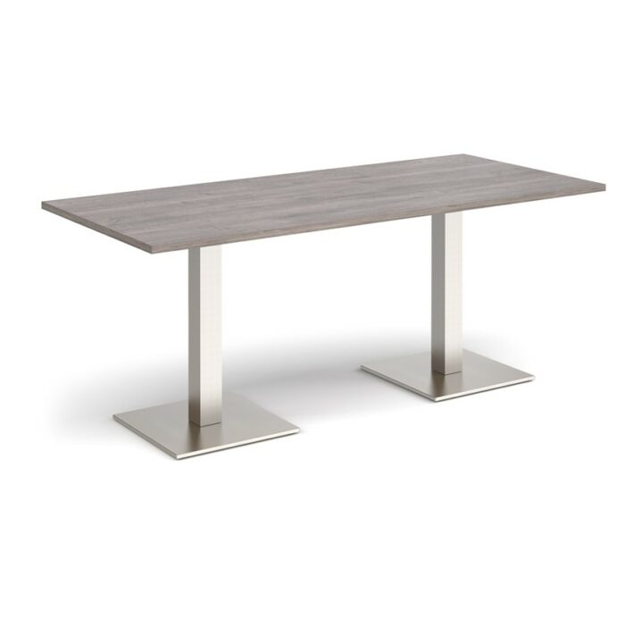 DAMS Brescia rectangular dining table with flat square base 1800mm x 800mm-35504